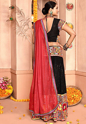 Navratri Special Cotton Lehenga in Black