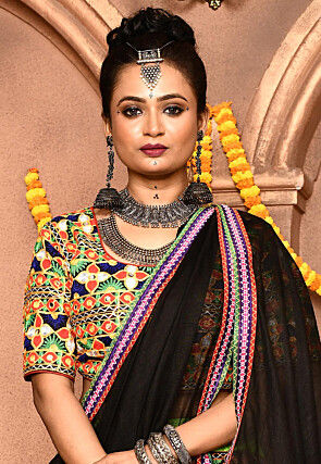 Navratri Special Cotton Lehenga in Light Green