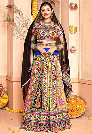 Navratri Special Cotton Lehenga in Multicolor