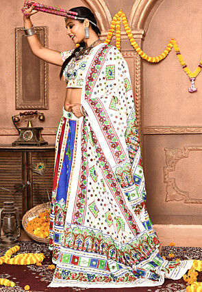 Navratri Special Cotton Lehenga in Multicolor