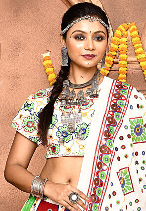Navratri Special Cotton Lehenga in Multicolor
