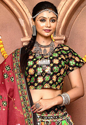 Navratri Special Cotton Lehenga in Multicolor