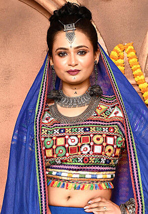 Navratri Special Cotton Lehenga in Orange