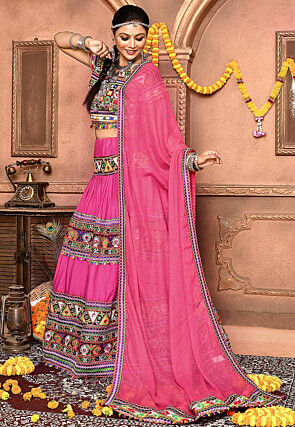 Navratri Special Cotton Lehenga in Pink