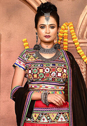 Navratri Special Cotton Lehenga in Red