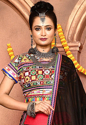 Navratri Special Cotton Lehenga in Red