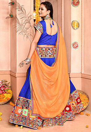 Navratri Special Cotton Lehenga in Royal Blue