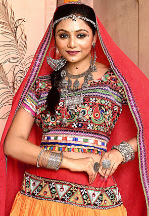 Navratri  Special Cotton Lehenga in Yellow