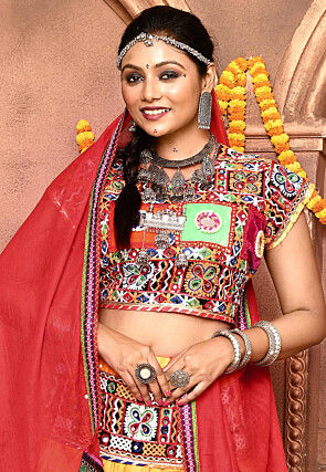 Navratri Special Cotton Lehenga in Yellow