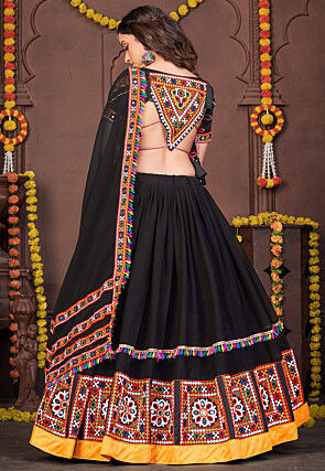 Navratri Special Georgette Lehenga in Black