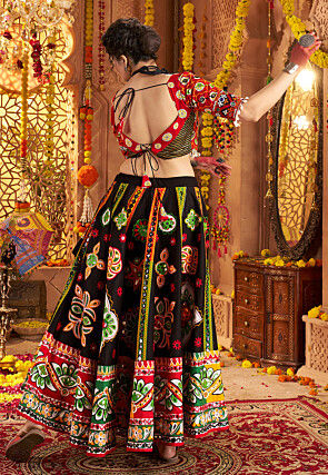 Navratri Special Cotton Lehenga in Black