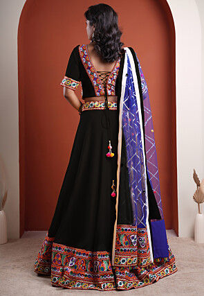 Navratri Special Cotton Lehenga in Black