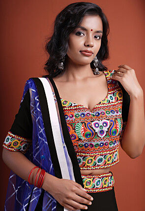 Navratri Special Cotton Lehenga in Black