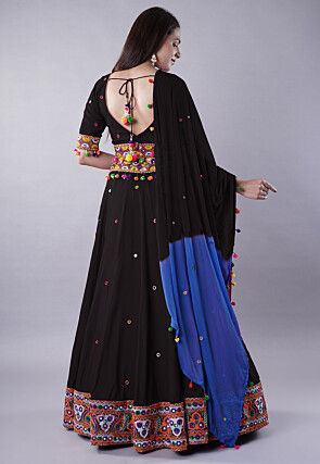 Navratri Special Cotton Lehenga in Black