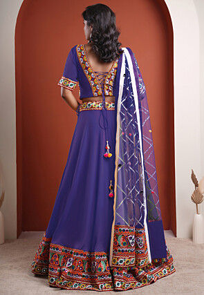 Navratri Special Cotton Lehenga in Blue