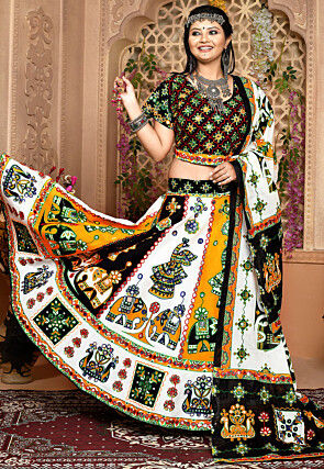Navratri Special Cotton Lehenga in Multicolor