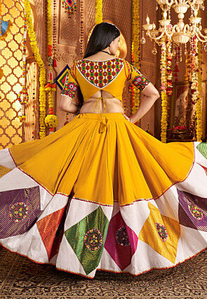 Navratri Special Cotton Lehenga in Mustard