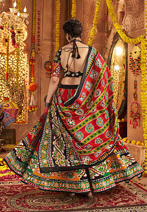 Navratri Special Cotton Lehenga in Red