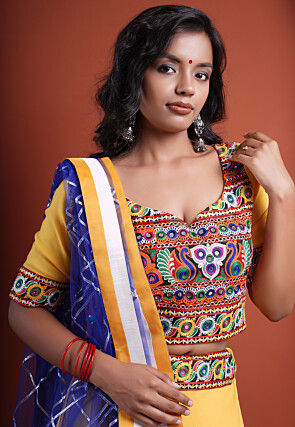 Navratri Special Cotton Lehenga in Yellow