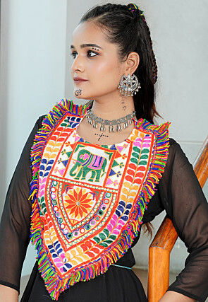 Navratri Special Georgette Gown in Black