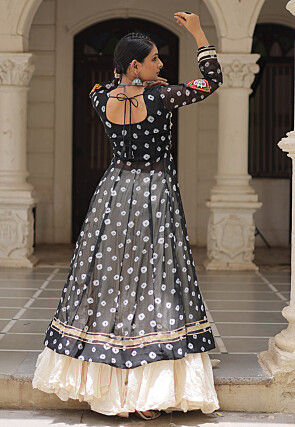Navratri Special Georgette Lehenga in Black