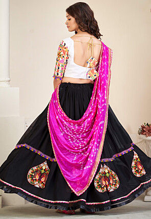Navratri Special Georgette Lehenga in Black