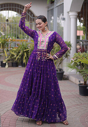 manyavar dresses for ladies Indo Western Gowns Indo Western Gown Western Samyakk promdress