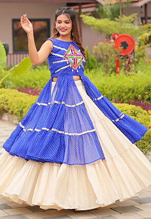 Navratri Special Pure Cotton Kurta Set in Blue