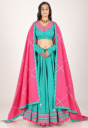 Navratri Special Pure Cotton Lehenga in Blue