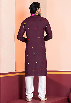 Navratri Special Rayon Kurta Set in Violet