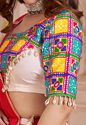 Navratri Special Viscose Cotton Lehenga in Multicolor