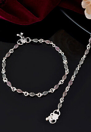 Oxidised Anklet Pair