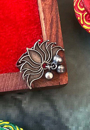 Oxidised Beaded Adjustable Ring