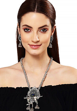 Oxidised Choker Necklace Set