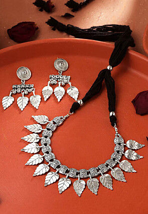 Oxidised Choker Necklace Set