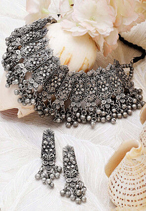 Oxidised Choker Necklace Set