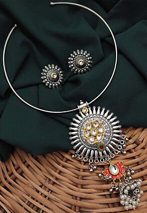 Oxidised Choker Necklace Set