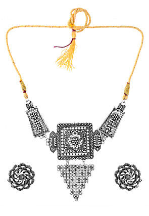 Oxidised Choker Necklace Set