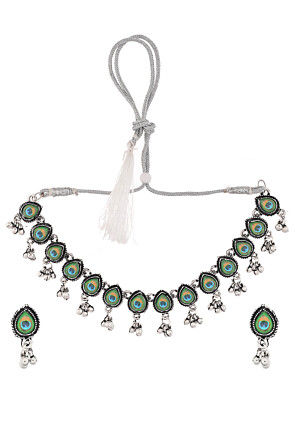 Oxidised Choker Necklace Set