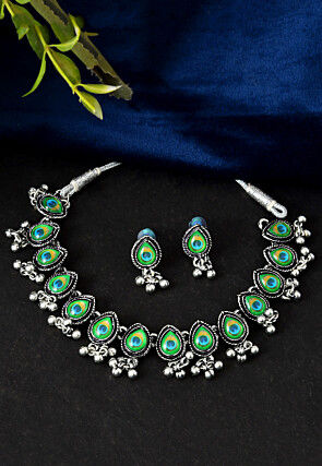 Oxidised Choker Necklace Set