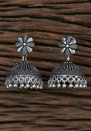 Oxidised Jhumka Style Earrings