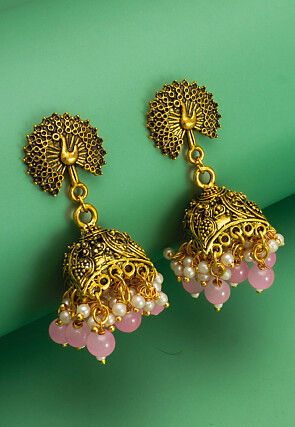 Oxidised Jhumka Style Earrings