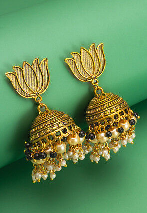 Oxidised Jhumka Style Earrings