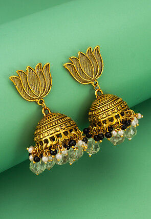 Oxidised Jhumka Style Earrings