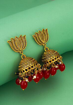 Oxidised Jhumka Style Earrings