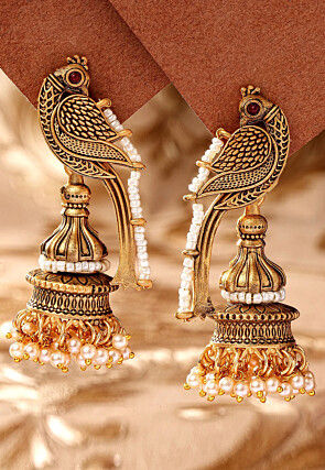 Oxidised Jhumka Style Earrings