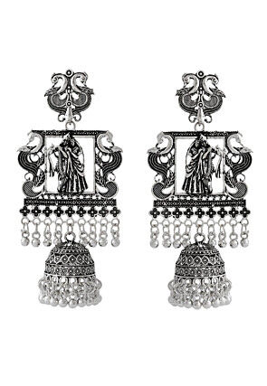 Oxidised Jhumka Style Earrings
