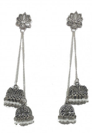 Oxidised Jhumka Style Earrings