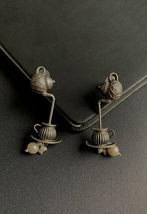 Oxidised Kettle Earrings