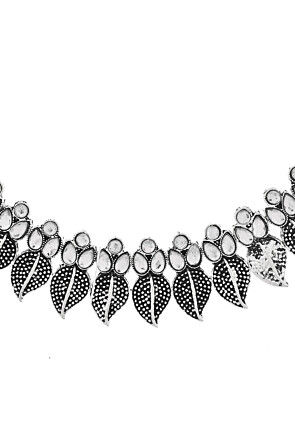 Oxidised Kundan Choker Necklace Set